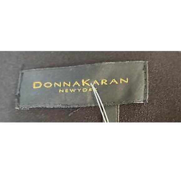 DONNA KARAN NEW YORK black fit and flare dress SZ S